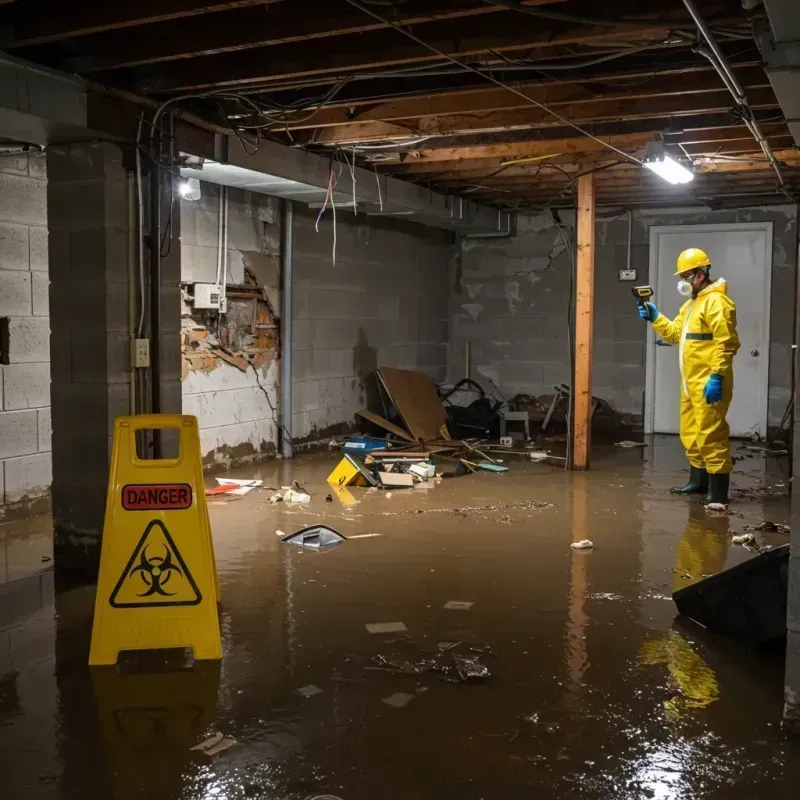 Flooded Basement Electrical Hazard in Flemington, NJ Property